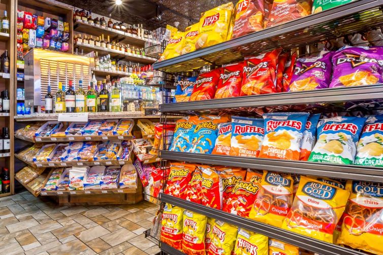 Health Bars, Chips, Snacks & Candy - St. Louis Market - Grocery, Full Bar, Kitchen & Convenience Store located just off world famous Bourbon Street in the French Quarter of New Orleans.
