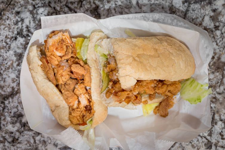 Seafood Poboy - St. Louis Market - Grocery, Bar, Kitchen & Convenience Store located just off world famous Bourbon Street in the French Quarter of New Orleans.